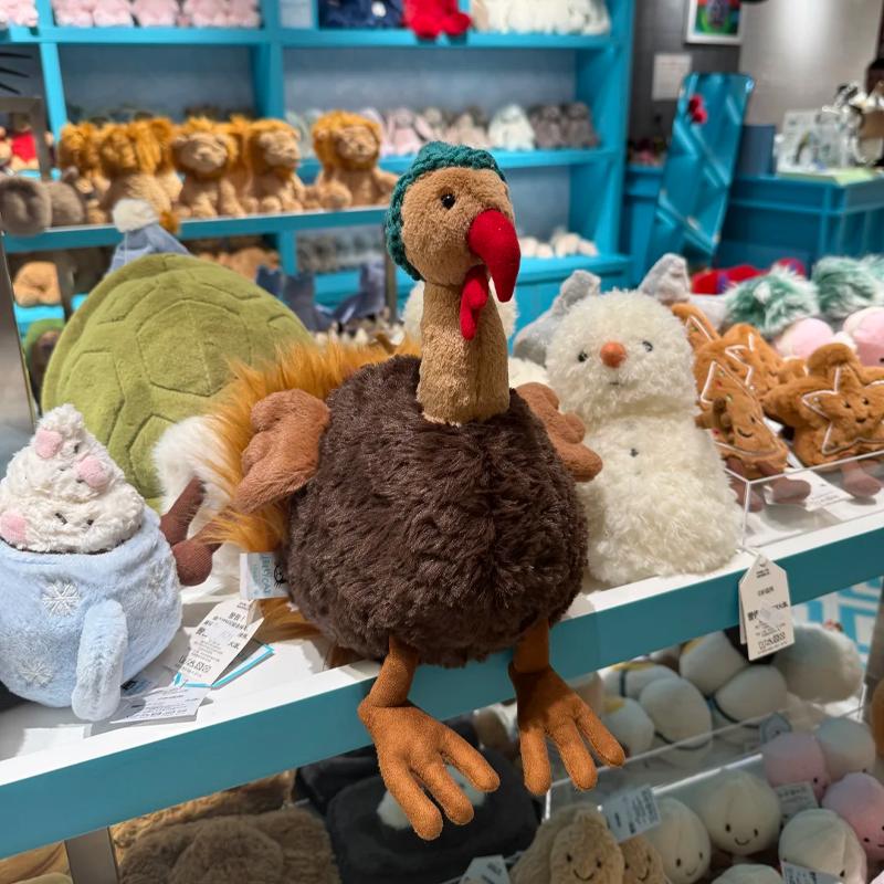 JC Cute Turkey Series Plush Stuffed Doll Cute Turkey Soft Cartoon Chidren Sleep Companion Toy Girl Bag Charm Festive Fun Gifts