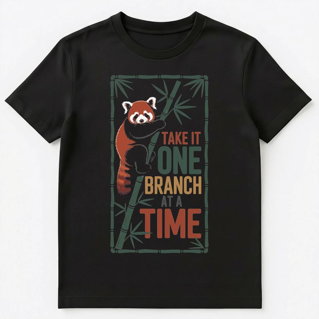 Adorable Red Panda Motivation Quote Graphic Unisex T-shirt Tops Tees Unisex