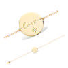 [R5183] - Браслет «Love» из белого золота с позолотой - 15 мм