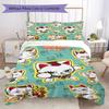 Turbo Granny Cartoon Pattern Bedding,Quilt Set Quilt Cover Pillowcase Home Birthday Gift (1*duvet cover+2*pillowcase,without core)ZSJT0917112
