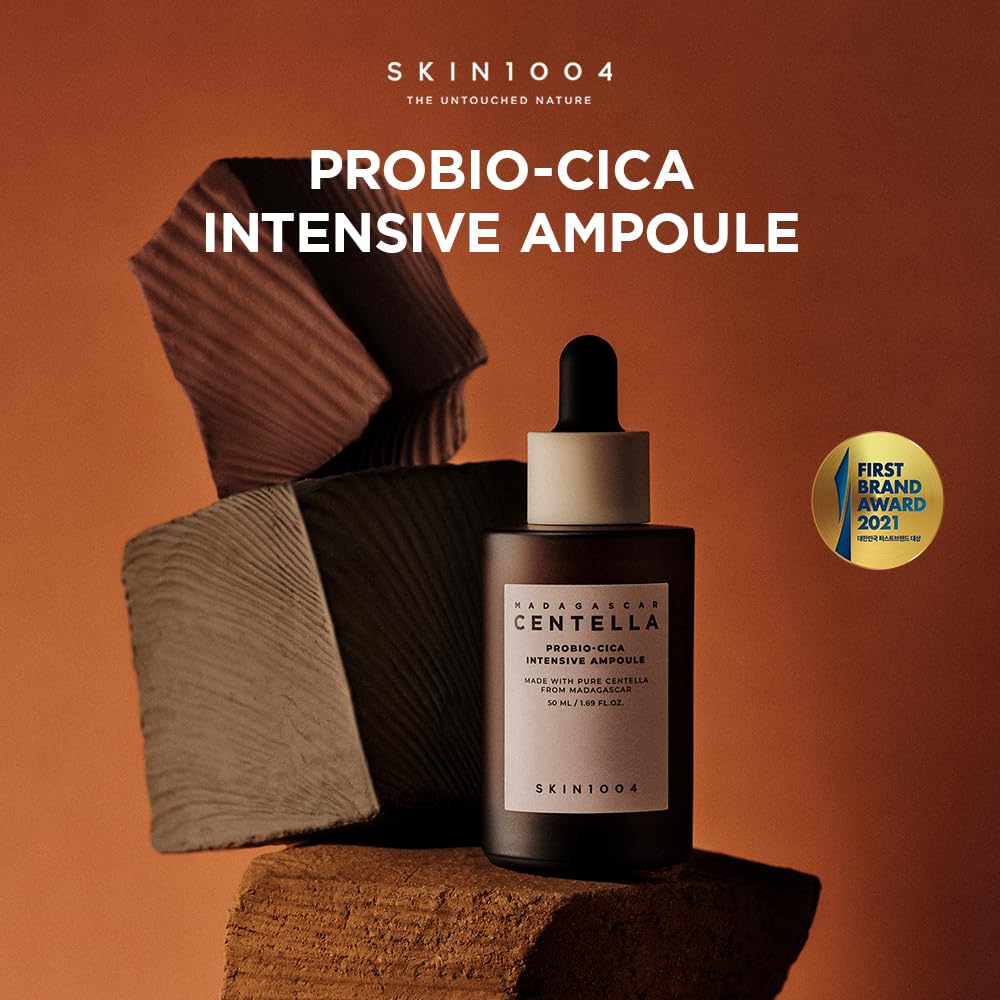 Skin1004 Мадагаскарская центелла Probio-Cica Интенсивная ампула 50 мл – Укрепляющая и восстанавливающая барьер сыворотка с пробиотиками, веганская, корейская