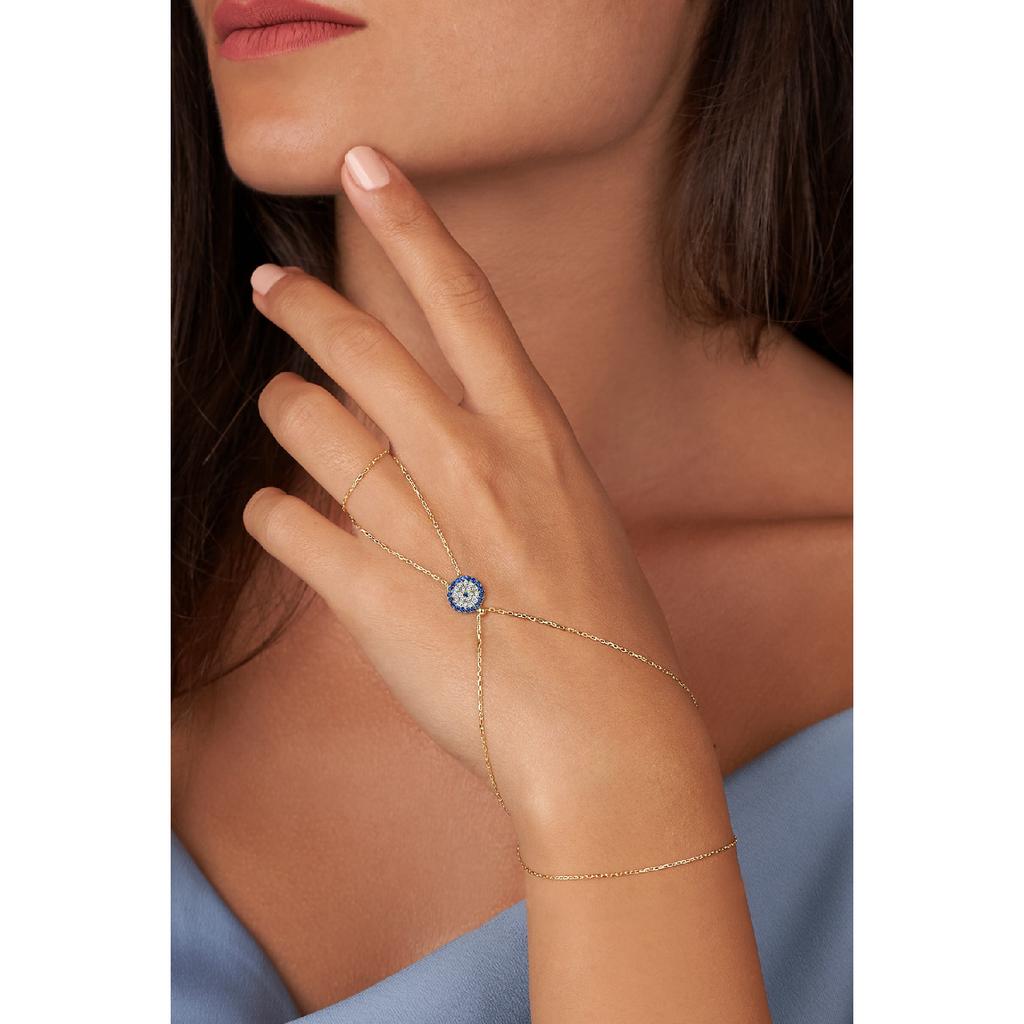 925 Sterling Silver Shahmaran With Gold Plated Evil Eye