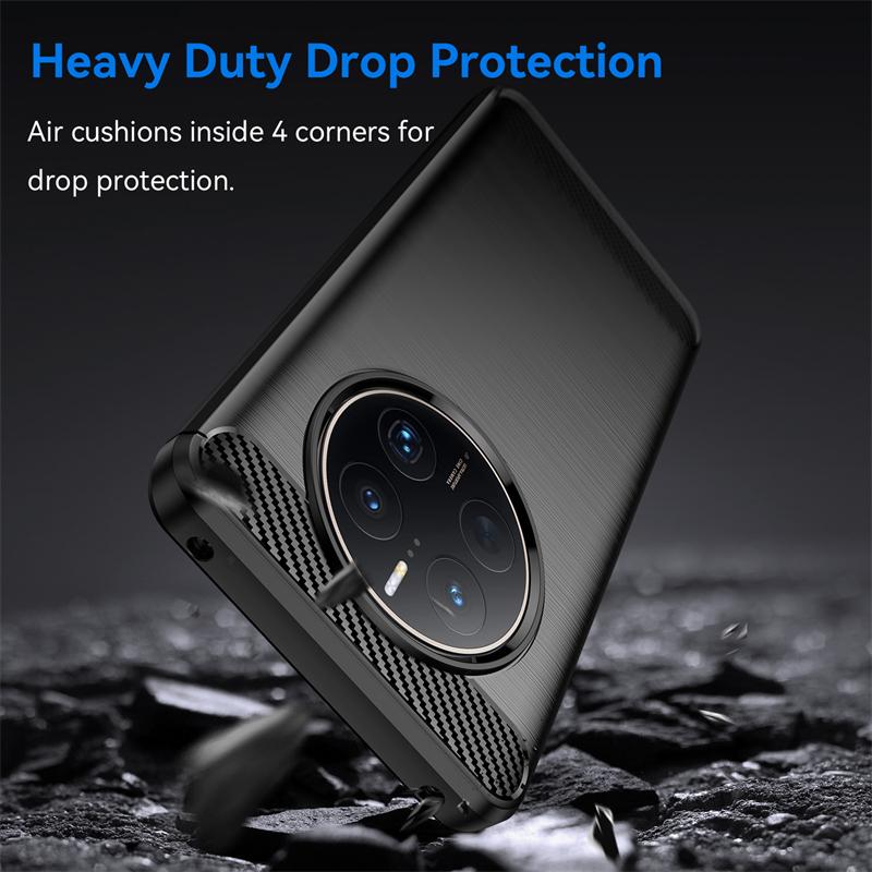 For Huawei Mate 50 Pro Case Cover Huawei Mate 50 Pro Capas Shockproof Back Bumper Soft TPU Carbon Fiber Cover Huawei Mate 50 Pro