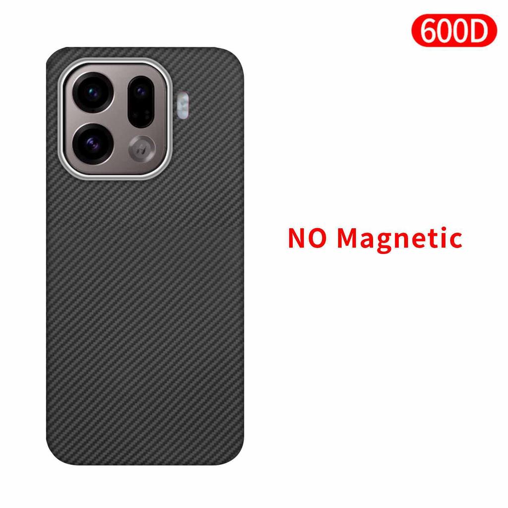 For oppo find x9 pro/x9 carbon case 600d kevlar fiber aramid fiber fabric ultra thin hard cover magnetic balck Slim light red