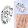 925 Sterling Silver Heart Shaped Infinite Minimalist Rings Hollow Celtic Knot Rings for Women Elegant Engagement Wedding Jewelry