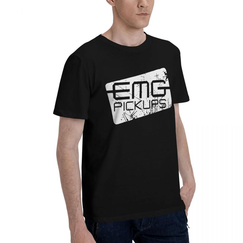 EMG Pickups Потертый Логотип Электрогитары 100% Хлопок Повседневная Дышащая Удобная Футболка Мужская Одежда Бренды Футболка Мужская