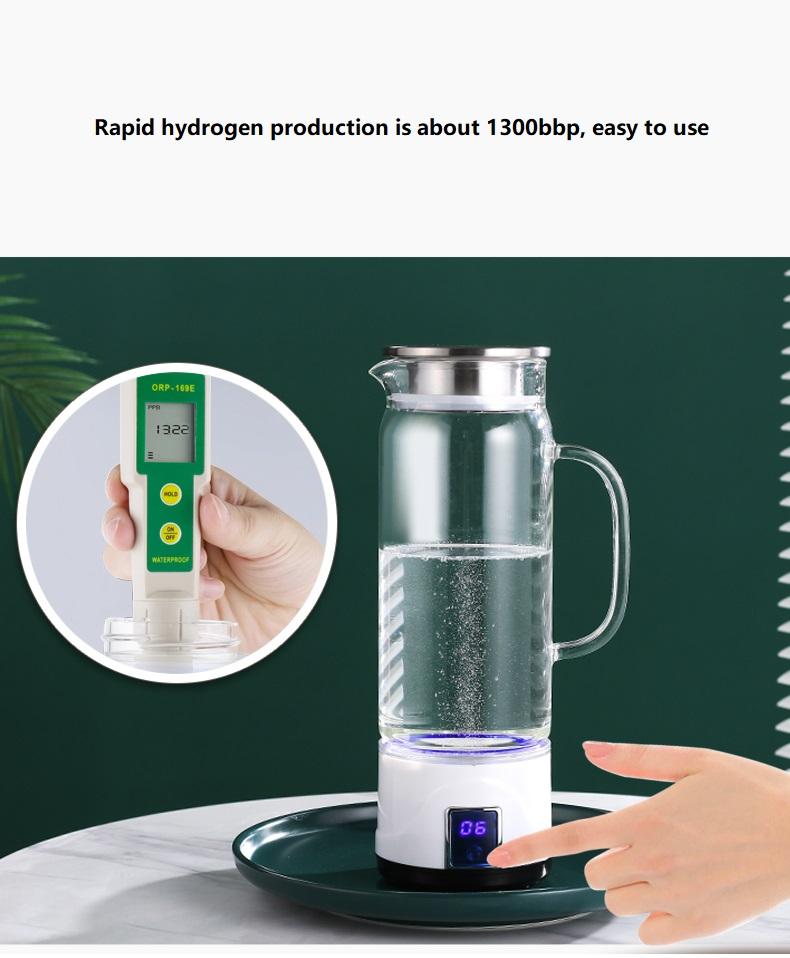 Перезаряжаемый генератор водорода, фильтр для воды, обогащенная водородом, портативная бутылка, ионизатор, чайник Pure H2 с 4 чашками