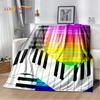 3D Dream Piano Key Music Instrument Cartoon Blanket,Soft Throw Blanket for Home Bedroom Bed Sofa Picnic Office Travel Cover Kids