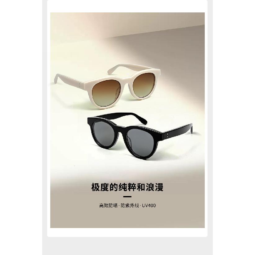 Dilireba's same style cat-eye sunglasses for women, white frame, vintage Korean style Lowry Men's Sunglasses