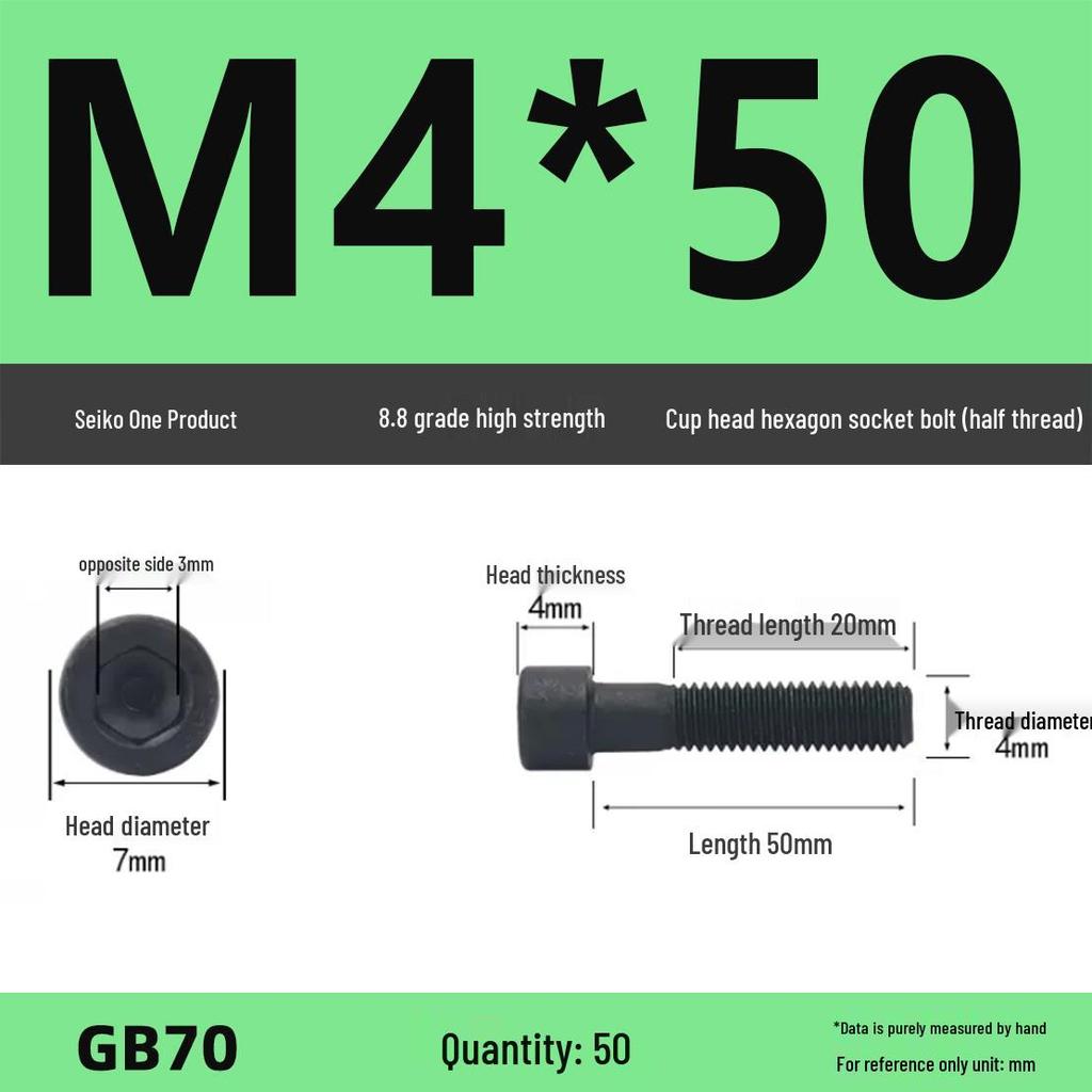 8.8 High-Strength Socket Head Cap Screw Bolt (M4-M16)