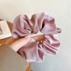 French Style Women Silk Scrunchie High Sense Solid Color Hair Bands Ladies Sports Dancing Ponytail Holder Hair Accessories Ties