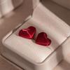 Серебряная игла Красные геометрические серьги-гвоздики Ankara женские корейский ins модный дизайн серьги высококачественные изысканные серьги