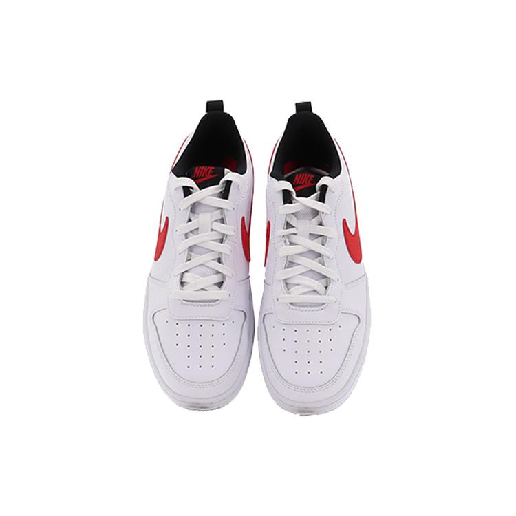 Nike Court Borough 2 Low Белый Университетский Красный GS BQ5448-110