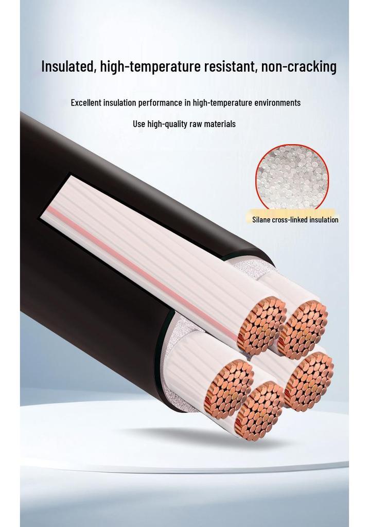National Standard Low Voltage Copper Core Power Cable YJV/YJV22 0.6/1KV, 4 or 5 Cores, 10–300 Sqmm