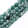Faceted Green Chalcedony Loose Round Beads For Jewelry Making 4 6 8 10 12mm 15 Inch Beads