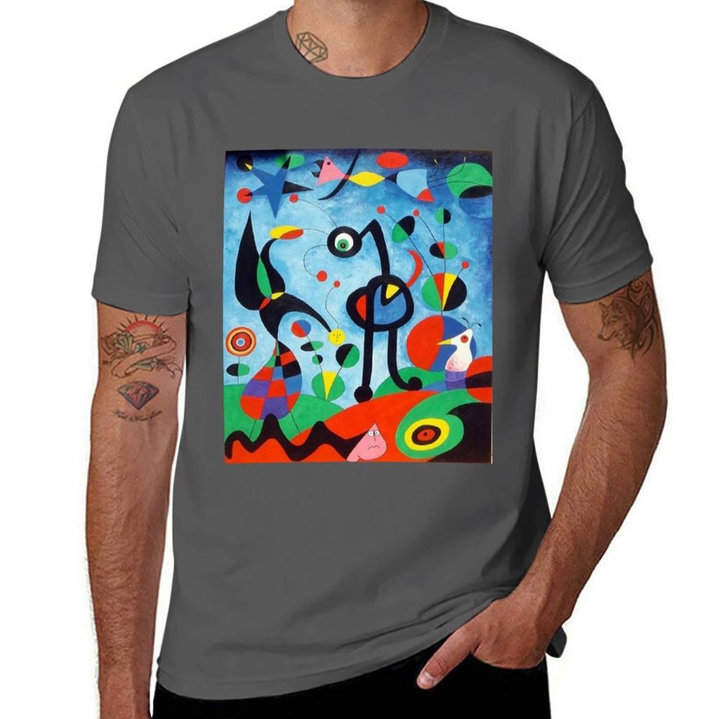 Joan Miro Garden Tshirt Blanks Customs Unisexs Graphic Tshirts Anime