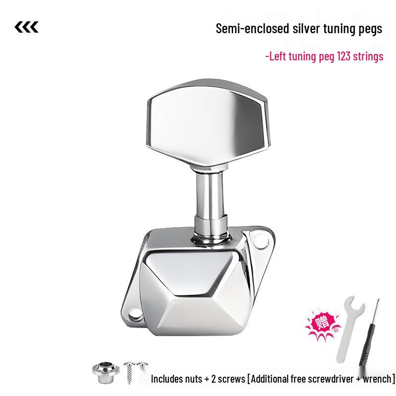 Металлические колки для акустической гитары с деревянным инструментом для нанизывания струн - Полностью закрытые аксессуары для классической гитары