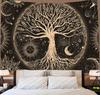 Tree Of Life Tapestry Trippy Mandala Sun And Moon Star Aesthetic Wall Tapestries Psychedelic Kawaii Home Room Decor Beach Towel