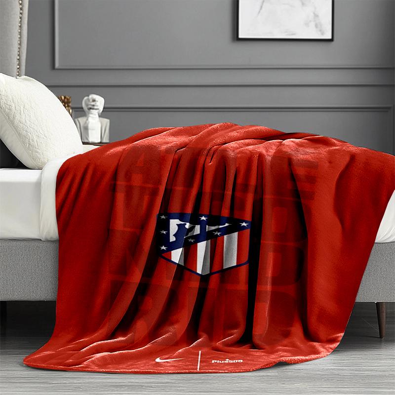 Atletico Madrid Print Blanket - Soft & Comfortable, for Bedroom, Travel, Sofa, Home Decoration - Birthday Christmas Gift for Friend