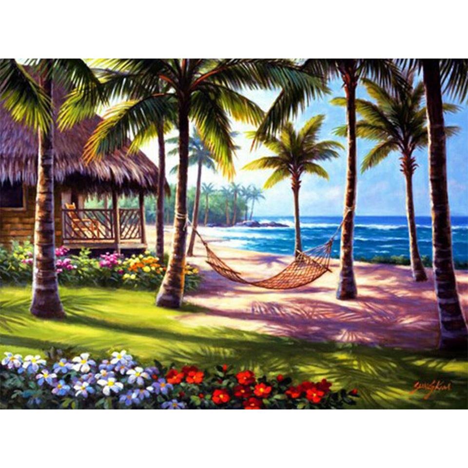 5D Diamond Painting Landscape Full Round DIY Diamond Embroidery Rhinestone Picture Rhinestone Mosaic Home Decoration Gift