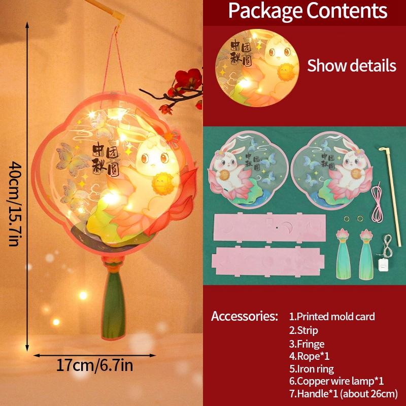 Chinese Paper Lantern Mid- Autumn Festival Lanterns Japanese Lantern Wedding Accessorie Autumn Decor DIY Material Pack