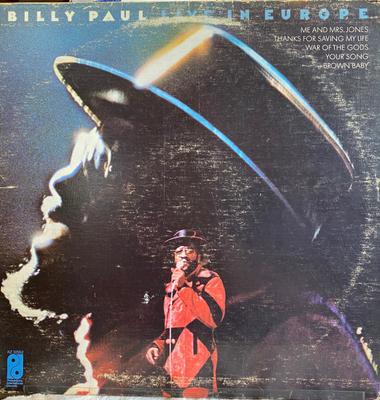 Виниловая пластинка BILLY PAUL  Live In Europe KZ32952 Philadelphia In 1974 Canada SoulFunk Б/у
