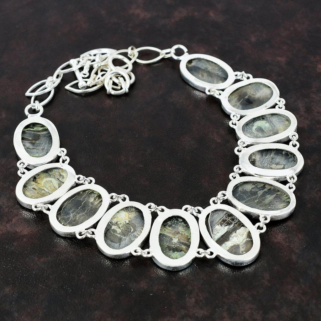 Черное перламутровое ожерелье Ювелирные изделия ручной работы Ожерелье из стерлингового серебра 925 пробы Регулируемая цепочка Ожерелье Уникальное ожерелье из драгоценных камней Подарок для мамы