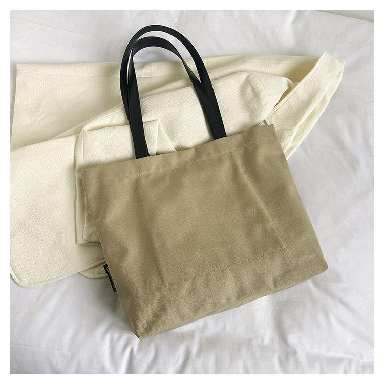 Женская большая вместительная холщовая сумка на плечо, студенческая большая сумка