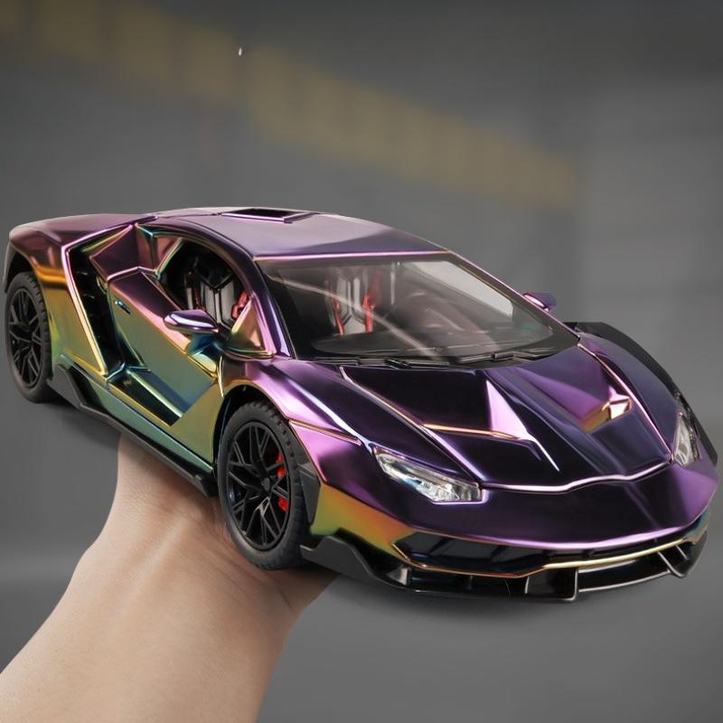 Гальванизированный 1/24 Lamborghini 770 Суперкар Сплав Модель Украшения Игрушки Литой Миниатюрный Voiture Дети Мальчик Подарок День Рождения