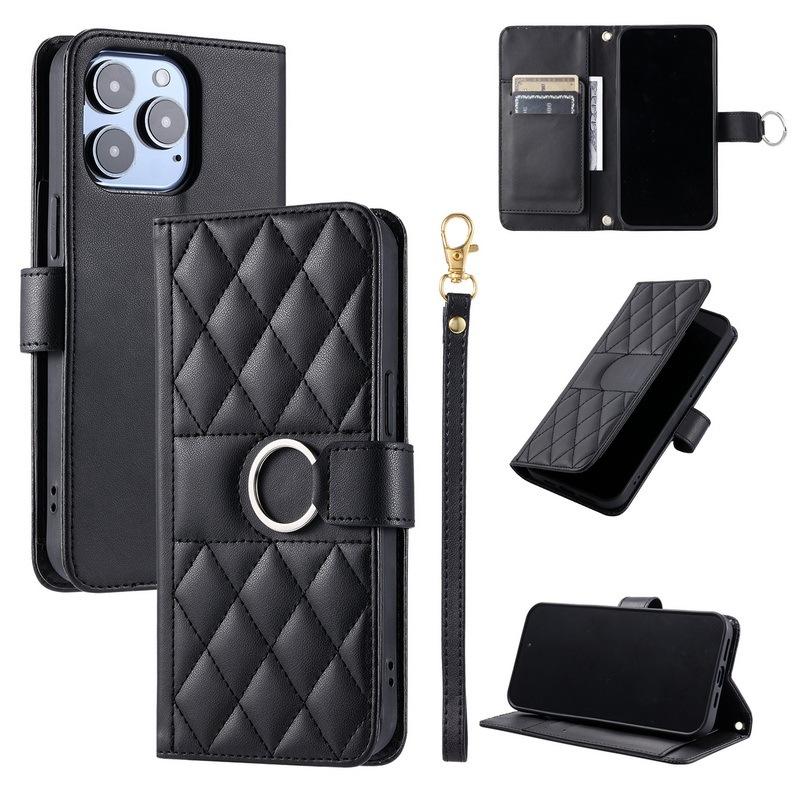 Чехол для Samsung Galaxy S23 S24 FE S25 Plus Ultra Luxury Flip Wallet Case из искусственной кожи с отделениями для карт и подставкой со шнурком