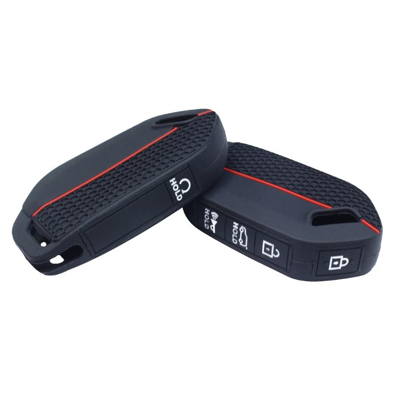 Key Fob Protector Cover Silicone Car Key Case Waterproof Remote Key Cover Honeycomb Texture Shell Case