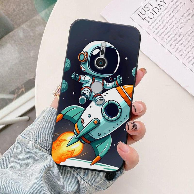 Для телефона Sony Xperia XZ1 XZ2 XZ4 Чехол-бампер астронавт Мультяшный Силиконовый Задняя крышка Для Sony XZ2 XZ 4 2 1 X XA2 XA3 Plus Funda Coque