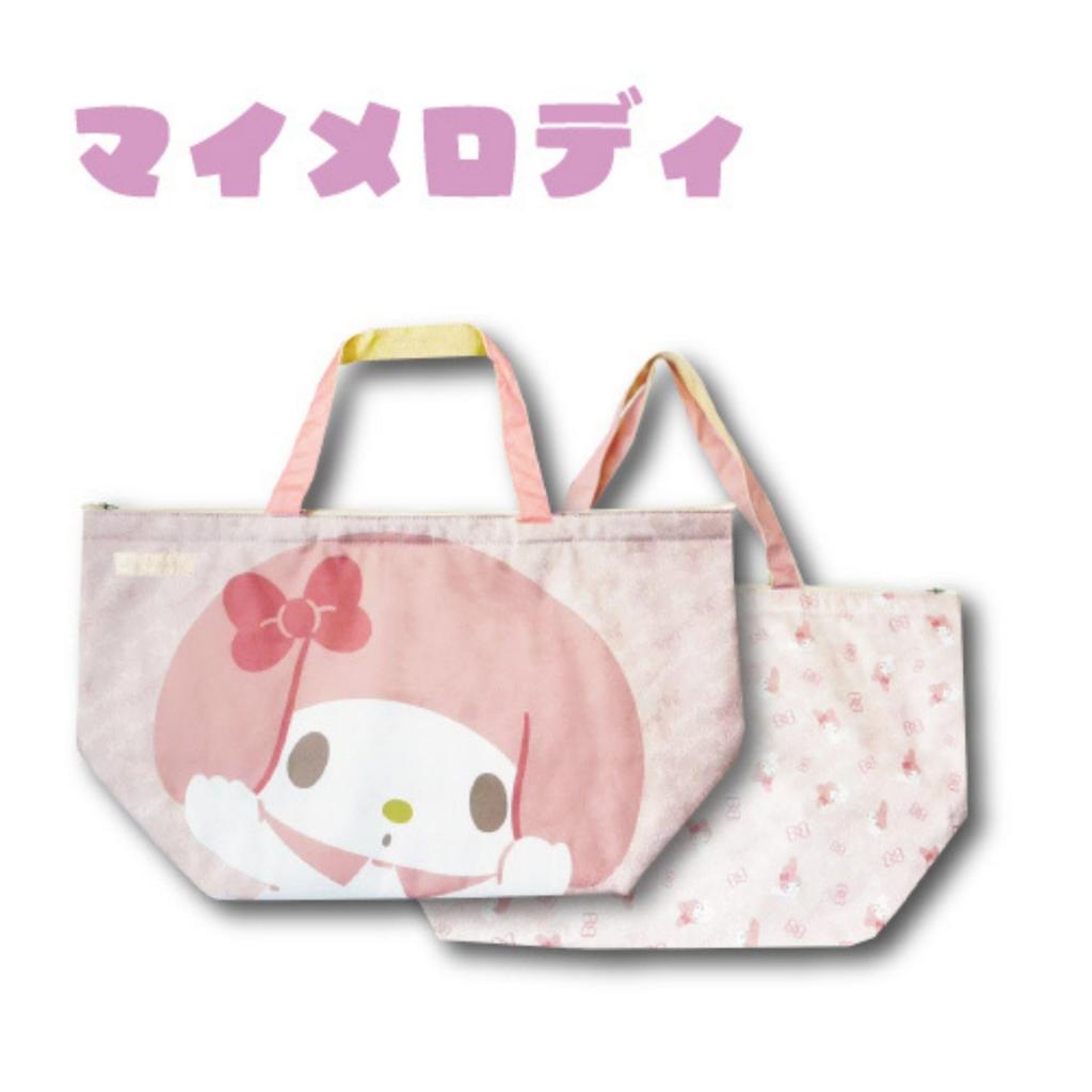 Hatayama Shoji Sanrio Термосумка Большая Сумка-тоут Большое Лицо Моя H33 x Ш57 x Г22см Сумка, Мелоди, Прибл.. (67203097)