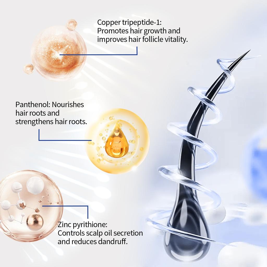 Синий медный пептидный шампунь увлажняющий сухие волосы и гладкие волосы массажный шампунь для ухода за волосами 100 мл