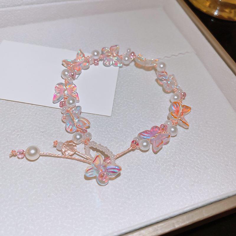 Natural Stone Bracelets Sweet Dopamine Pearl Baroque Bracelets Simple Collarbone Chain Fashionable Temperament Accessory