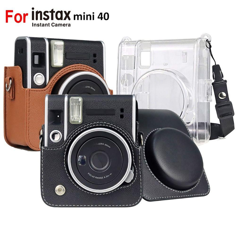 PU Leather Storage Bag Shockproof Photography Pouch for Fujifilm Instax mini 40 Travel