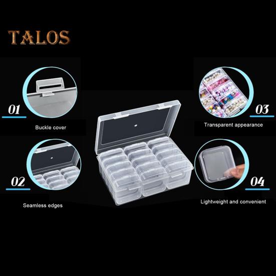 1 комплект, коробка для хранения бусин, мини-прозрачные контейнеры для хранения бисера, портативный органайзер, коробка для маленьких