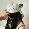 Polyester Polka Dot Head Scarf Elegent Waist Tying Scarf Luxury Bandana  Travel Matching
