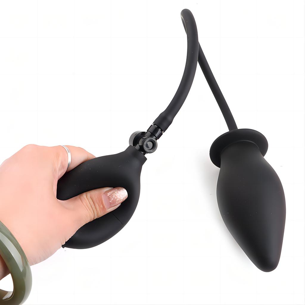 Inflatable Anal Plug Expandable Butt Plug Silicone Massager Sex Toys for Women Men Inflatable Anal Plug Backyard Anal Dildo