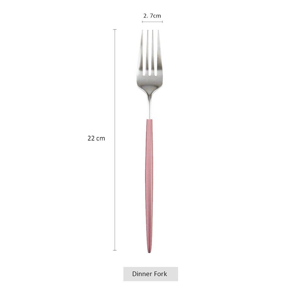 4/6 шт. Роза, обеденная вилка, столовая посуда из нержавеющей стали, столовые приборы, вилка для десерта и салата, отель, свадьба, вечеринка, радужная посуда, набор столовых приборов
