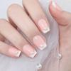 240 шт. Короткие накладные ногти Французский кончик Накладные ногти Миндалевидные Полное покрытие Наклейки для ногтей Носимые Накладные ногти для женщин Девушек