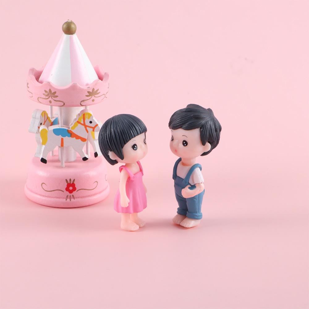 Бонсай Мини Сказочный Сад Кукла Поделки Пары Фигурки Маленькие Влюбленные Миниатюрный Мальчик Девочка Украшение