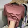 Women's Solid Color French Slim Fit Short Sleeve T-Shirt - 2024 Summer Collection