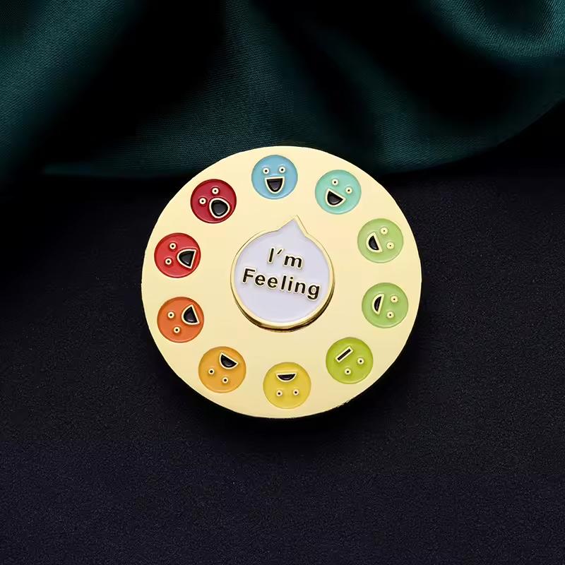 Metal Pin - I' Feeling Social Battery Mood Tracker