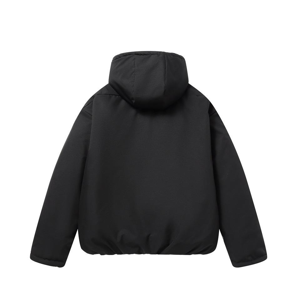 BLACKHOOP Унисекс Зимняя хлопковая куртка с капюшоном - Функциональный горный стиль для улицы