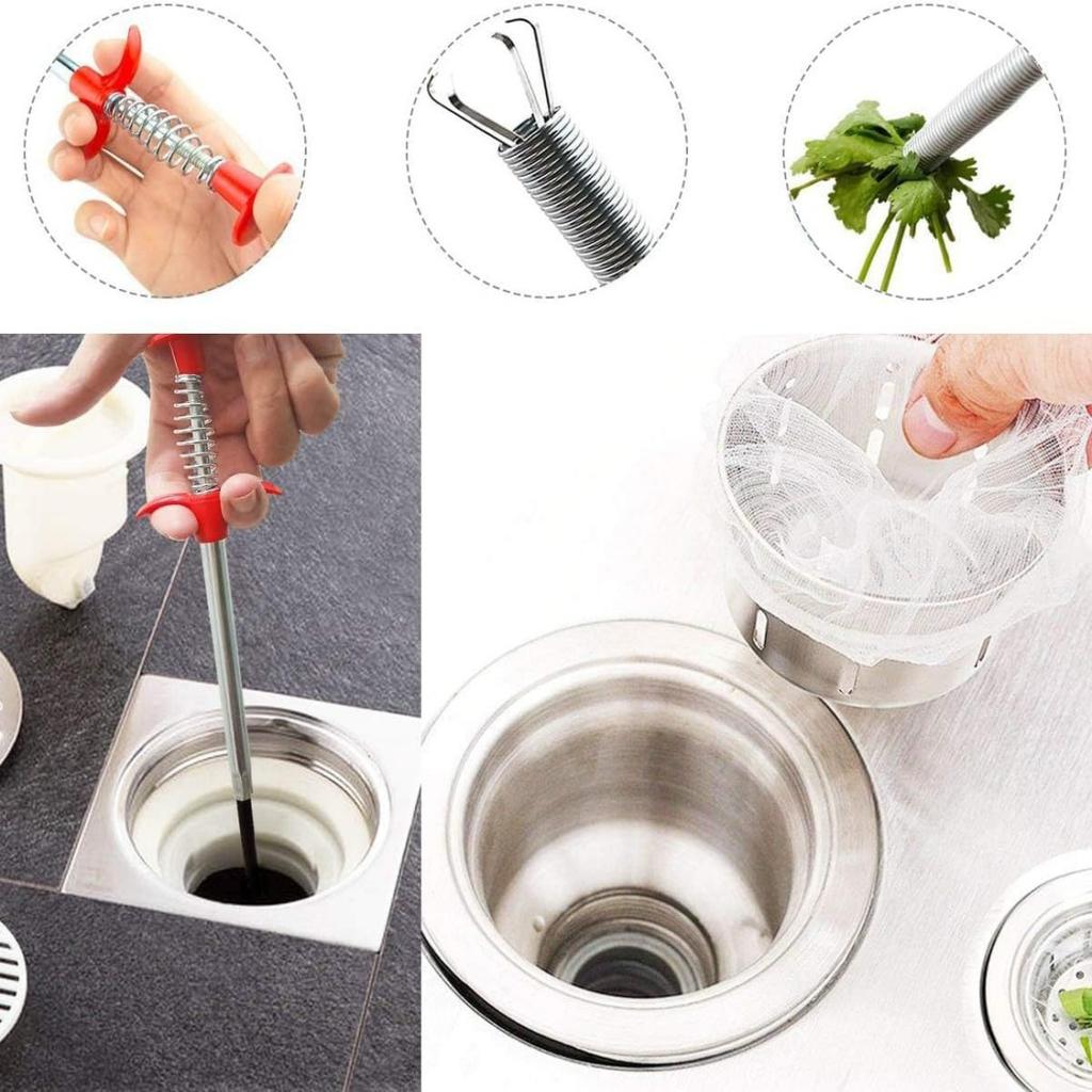Kitchen Sink Cleaning Pipe Plunger and Sinks Sewer Toilet Unclogging With Grab Handle Factory Supply Four-jaw Pickup Unblocker