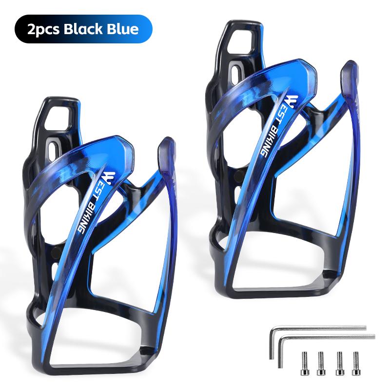 WEST BIKING 2pcs Bicycle Bottle Cage Multicolor Available Lightweight Cycling Water Bottle Holder MTB Road Bike Accessories Cup Holders 5
