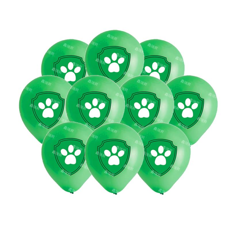 10pcs 12inch Paw Patrol Solid Color Latex Balloon Children's Happy Birthday Party Decoration Baby Shower Globos Balloon Toy