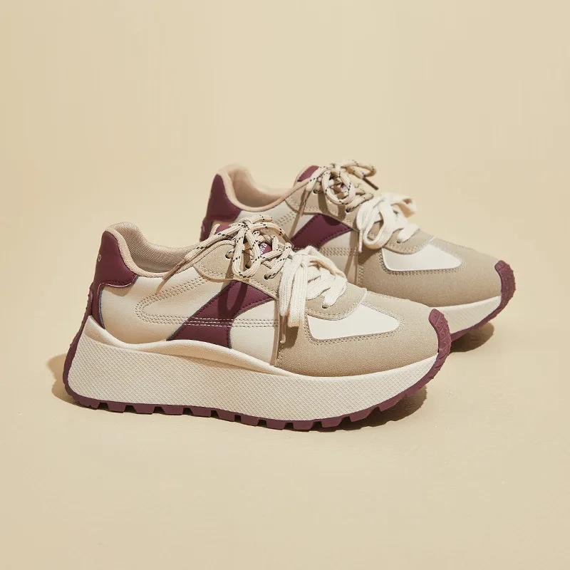 Fashion Ins Korean Version Shoes Women's Fashion 2025 Autumn New Height Increasing Student Running Sports Casual Shoes Street Shot BN025