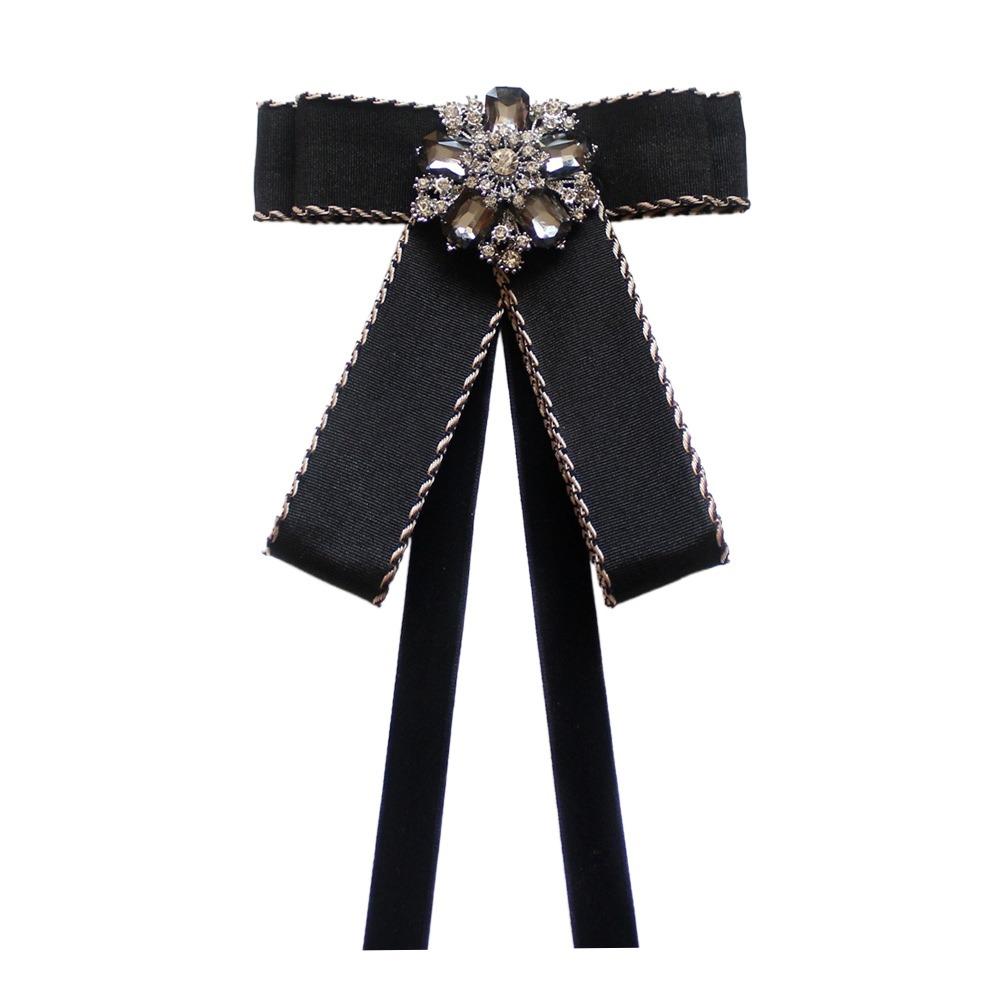 Простой Узкий Ленточный Бриллиантовый Галстук-бабочка Стразы Рубашечный Галстук-бабочка Женский Мужской Аксессуар для Торжественной Одежды